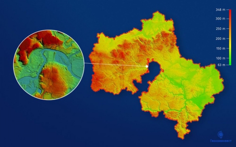 НПП «Геокоминвест»: Цифровая модель рельефа Москвоской области, построенная по материалам воздушного лазерного сканировния